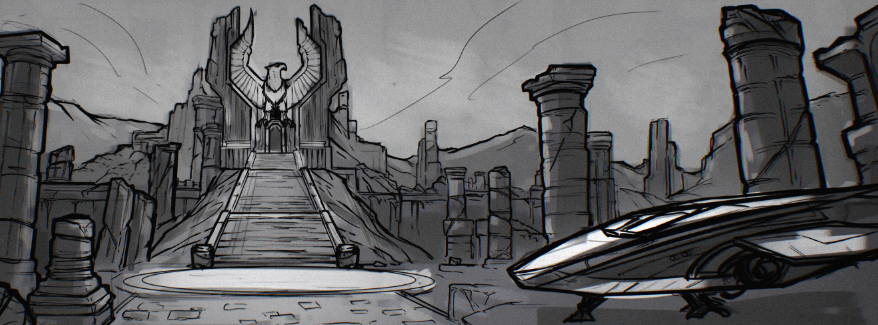 M9-036 Fenix Temple Approach concept by Maksym Khodyriev